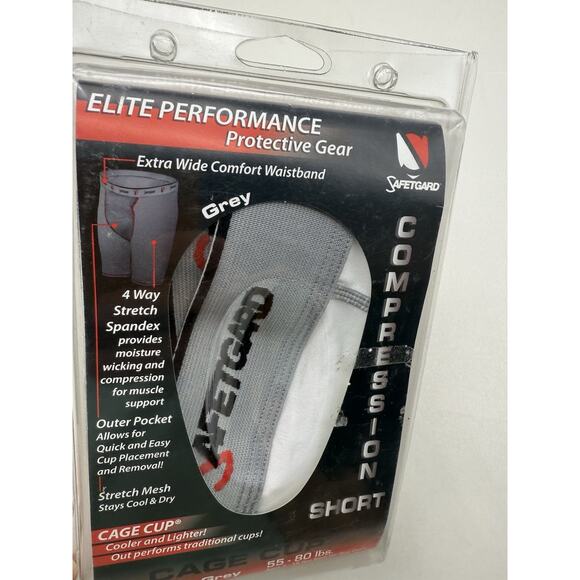 1pc Safetgard Youth Boxer Brief White/Grey w/Blue Cage Cup, Youth Regular*READ - Picture 15 of 15